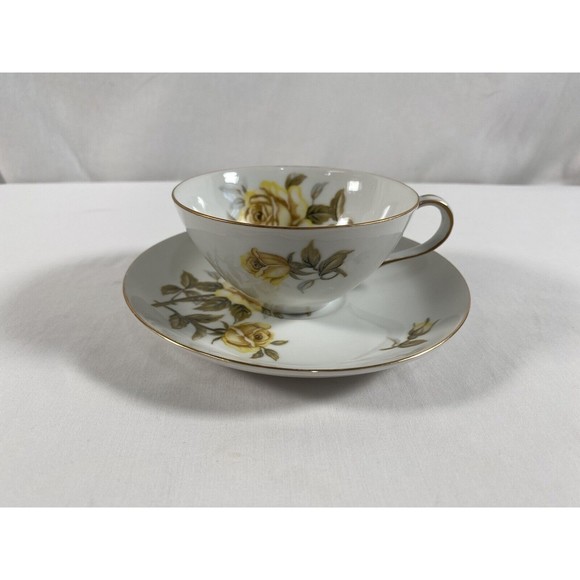 Dining Vintage Harmony House Yellow Rose Fine China Japan Tea Cup Saucer 2 Poshmark